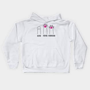 Rock Paper Scissors-Pink Kids Hoodie